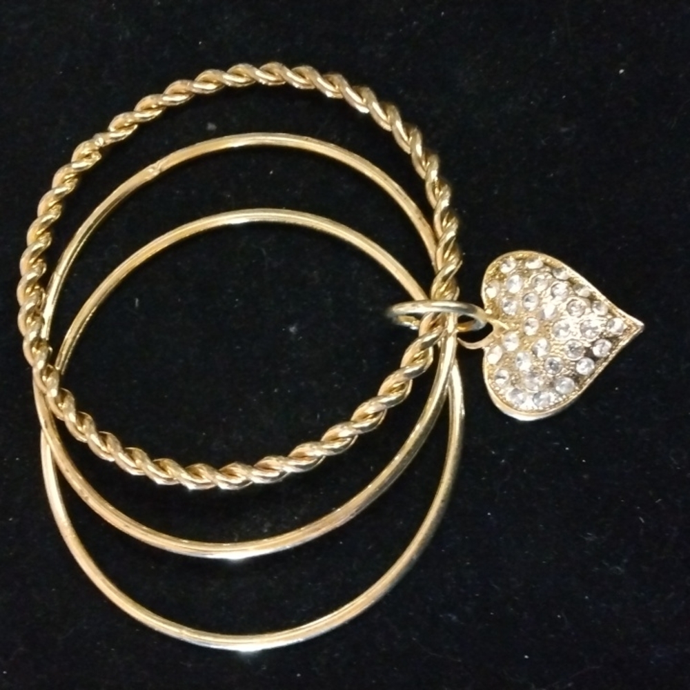 Gold tone bangle bracelet